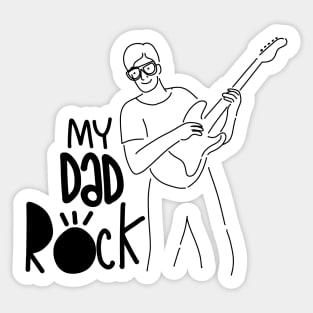 my dad rock  fathers day quotes design. Father's Day  banner and giftcard Sticker